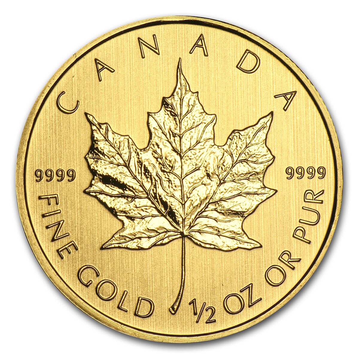 2012 Canada 1/2 oz Gold Maple Leaf BU