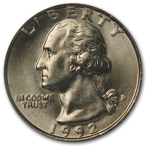 1992-P Washington Quarter BU