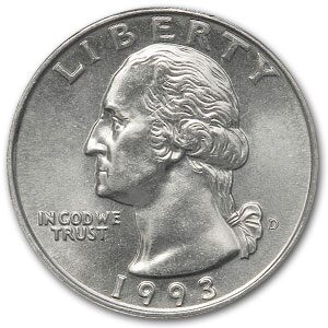 1993-D Washington Quarter BU