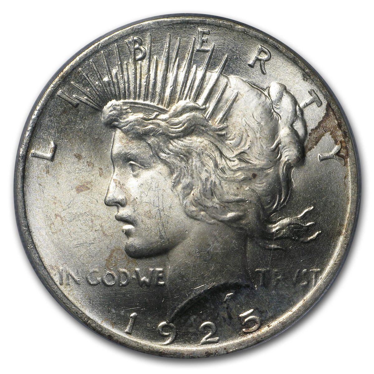 1922-1925 Peace Dollars MS-63 PCGS (Toned Obv/Rev)
