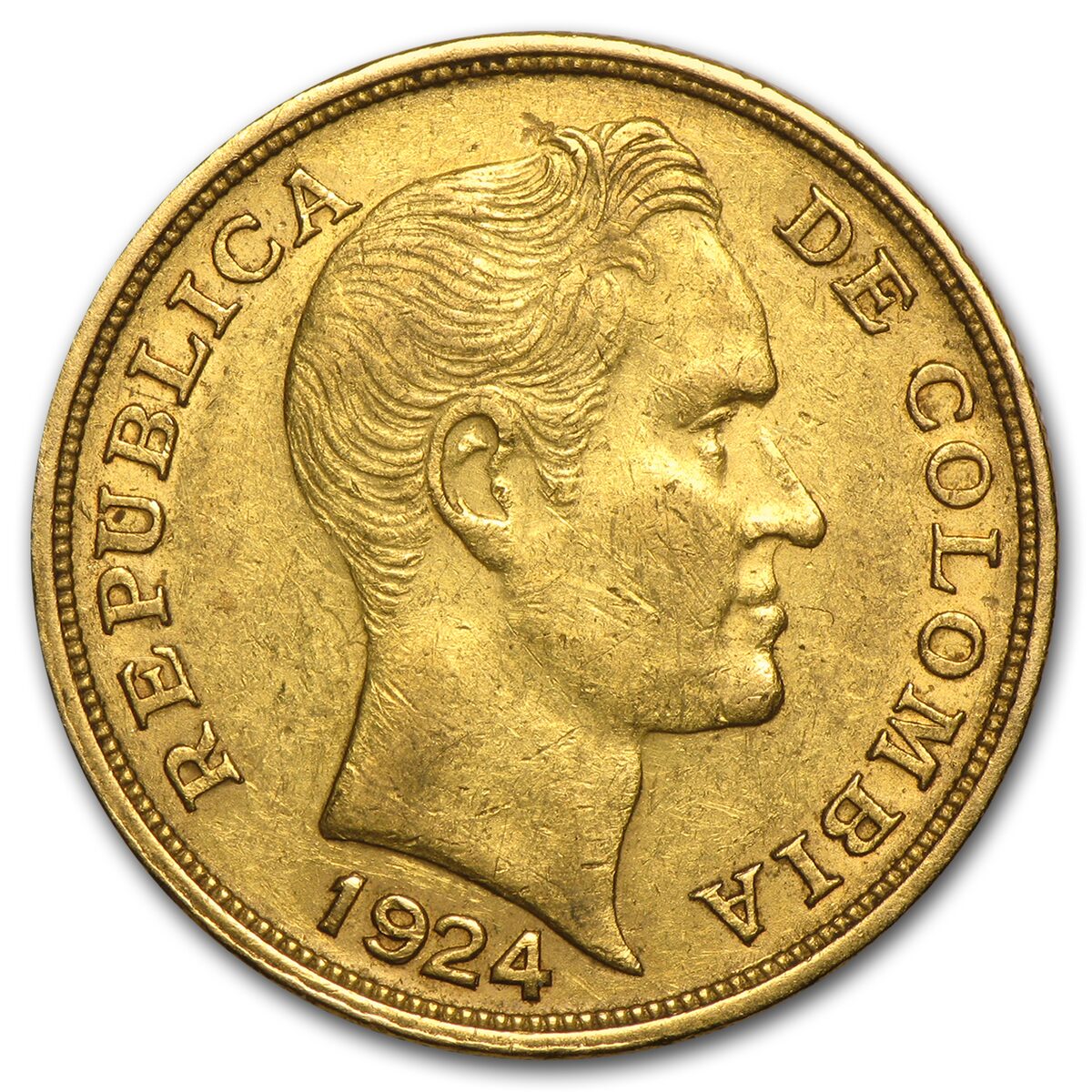 Colombia 10 Pesos Gold Avg Circ (Random)