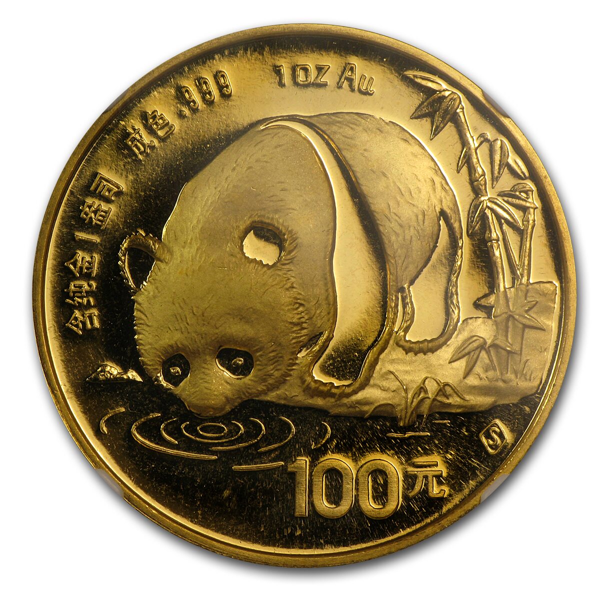 1987-S China 1 oz Gold Panda MS-68 NGC