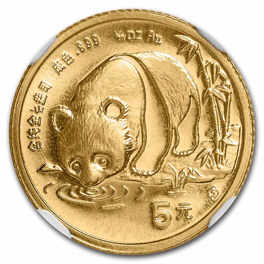 1987-S China 1/20 oz Gold Panda MS-68 NGC