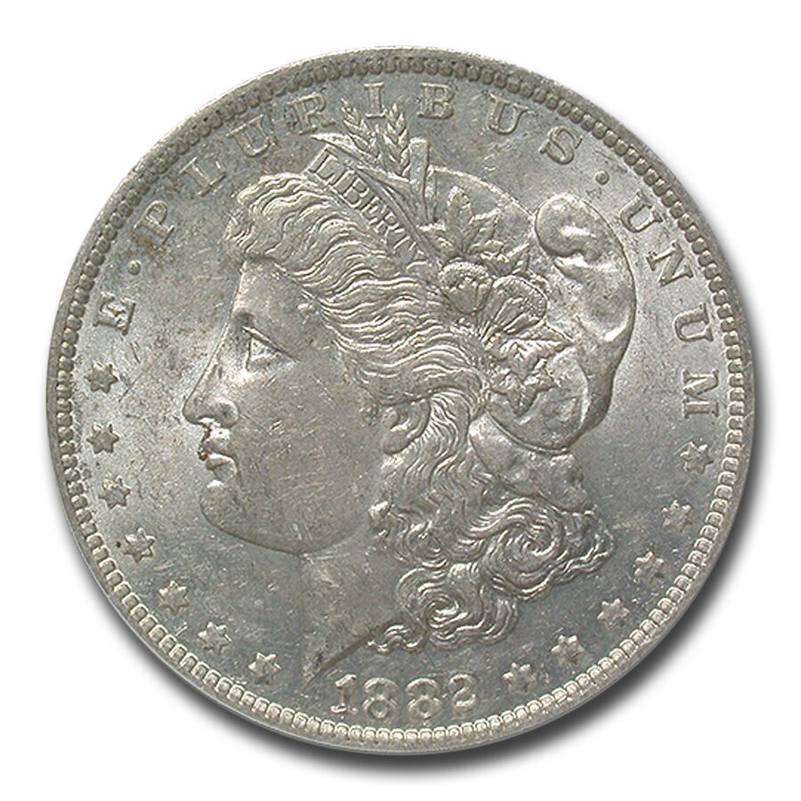 1882-O/S Morgan Dollar AU-58 NGC (VAM-5, Broken S, Top-100)