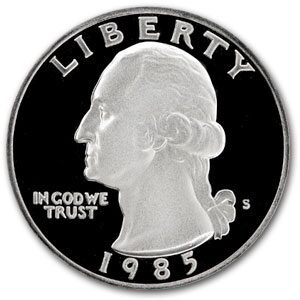 1985-S Washington Quarter Gem Proof