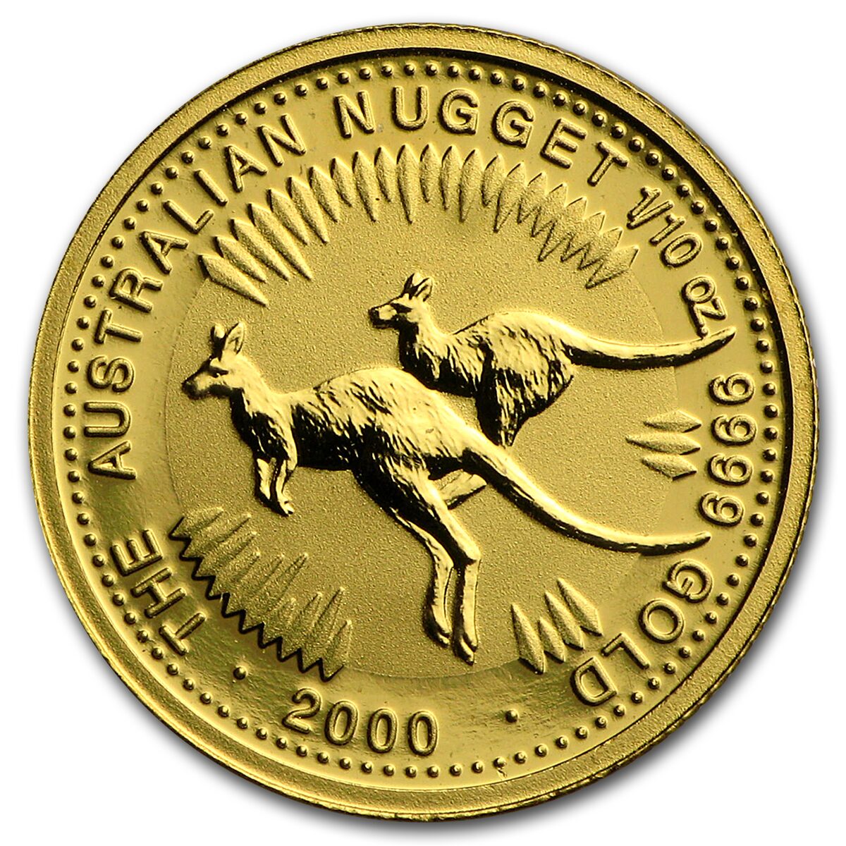2000 Australia 1/10 oz Gold Nugget BU