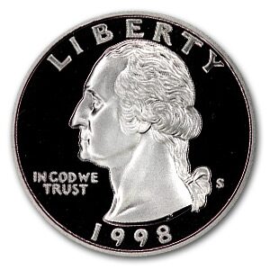 1998-S Washington Quarter Gem Proof