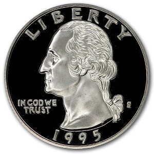 1995-S Silver Washington Quarter Gem Proof