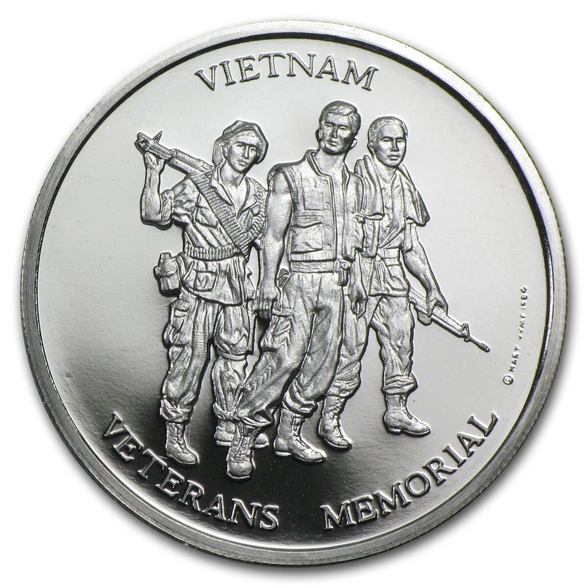 1984 1/2 oz Proof Platinum Vietnam Veterans Memorial