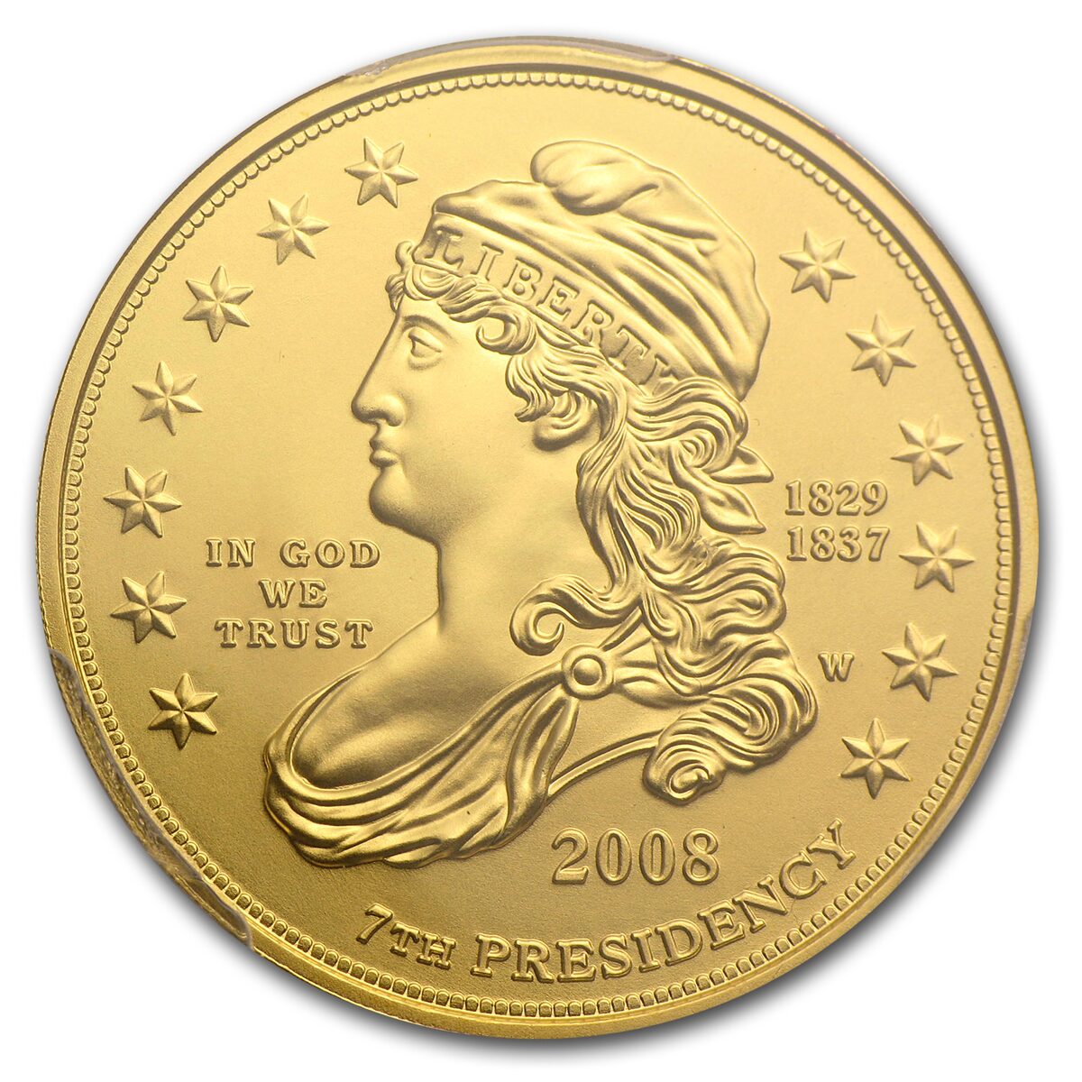 2008-W 1/2 oz Gold Jackson's Liberty MS-69 PCGS