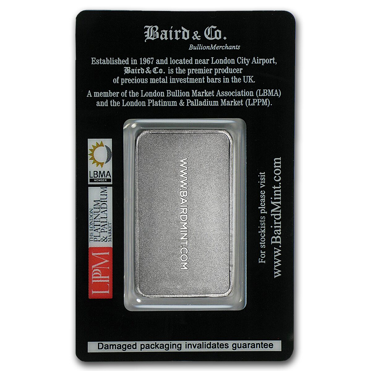 1 oz Platinum Bar - Baird & Co.