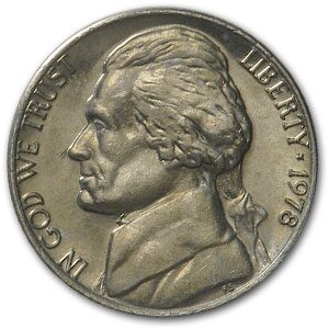 1978 Jefferson Nickel BU