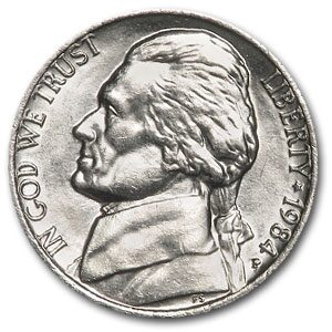 1984-P Jefferson Nickel BU