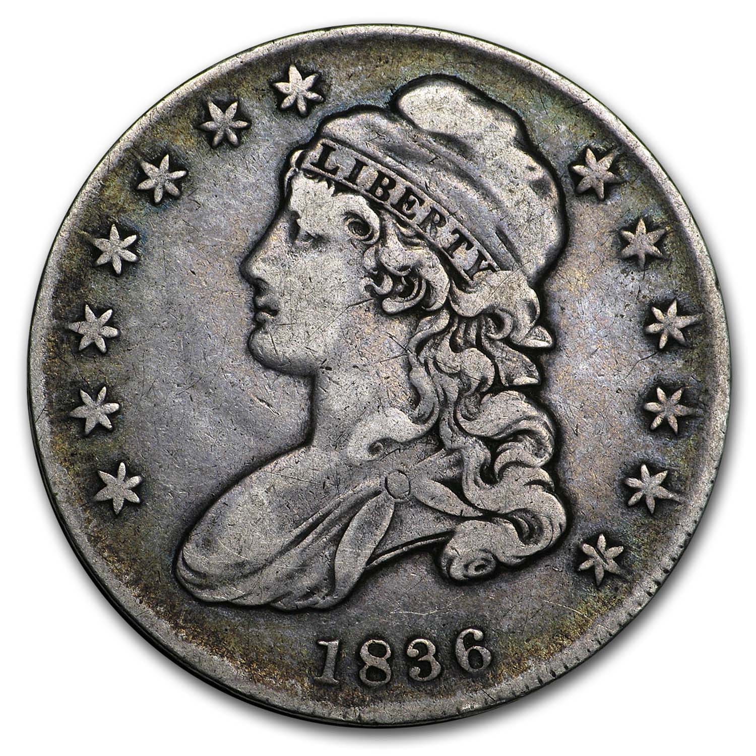 1836 Bust Half Dollar VF (Lettered Edge)