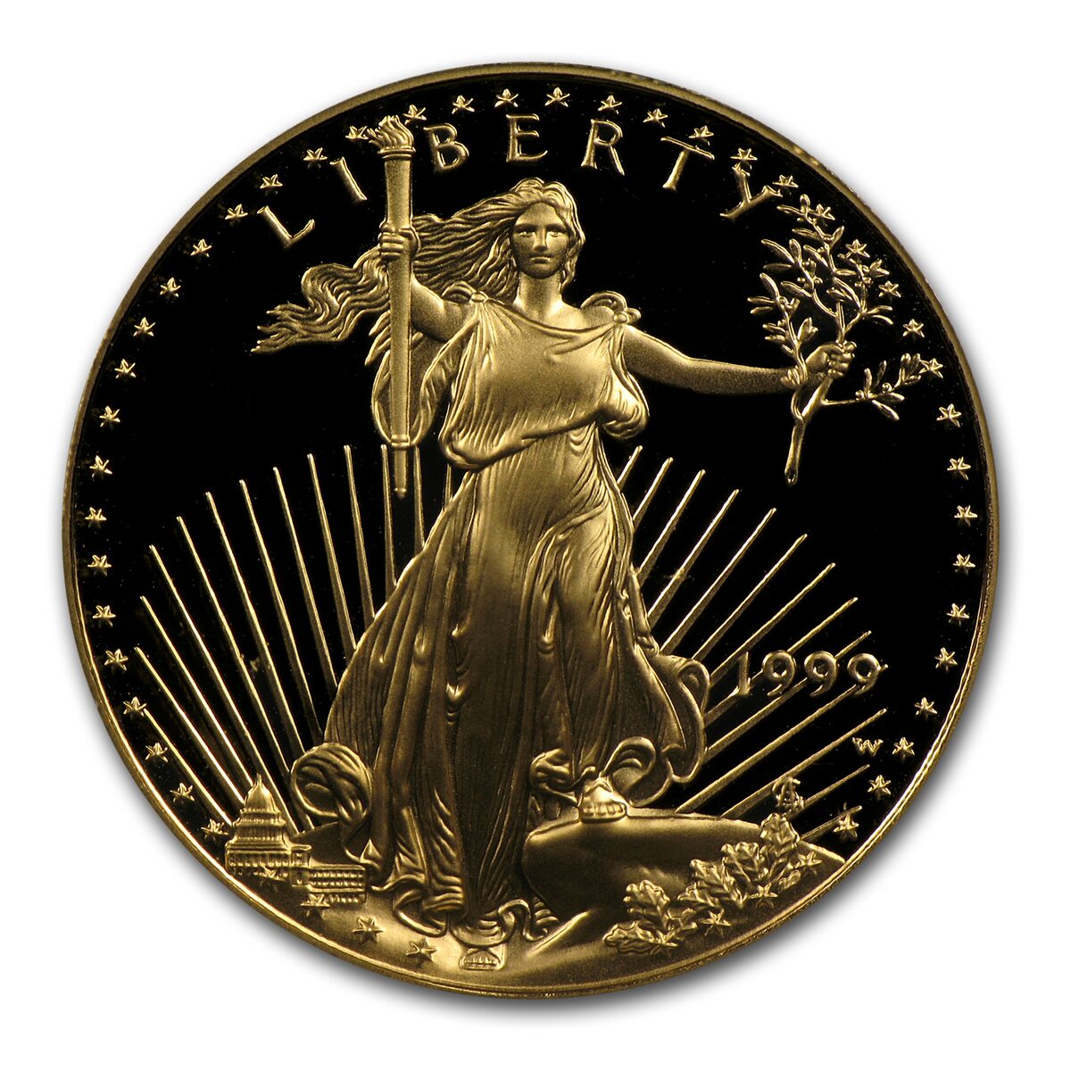 1999-W 1/2 oz Proof American Gold Eagle PR-70 PCGS