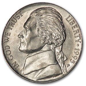 1995-P Jefferson Nickel BU