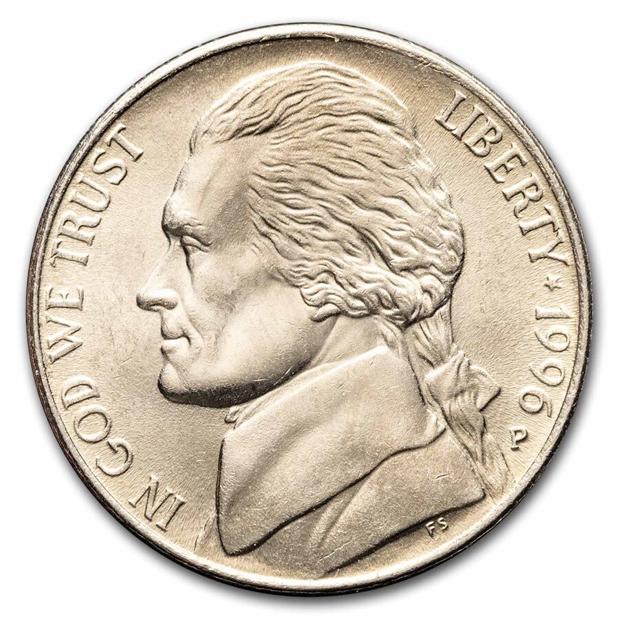 1996-P Jefferson Nickel BU