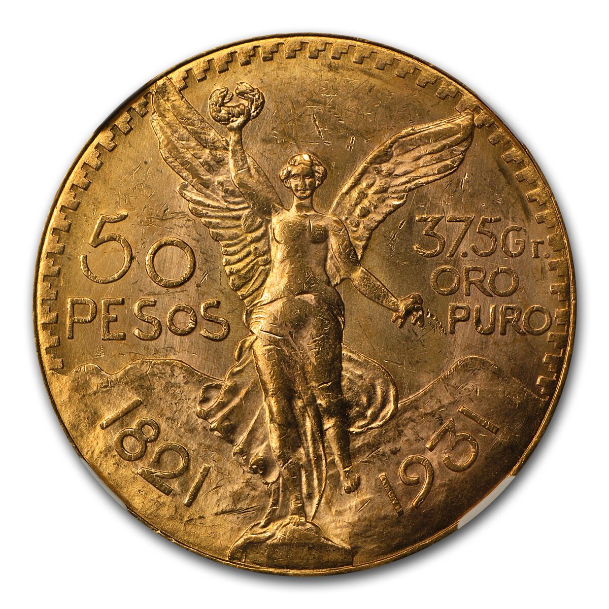 1931 Mexico Gold 50 Pesos MS-63 NGC