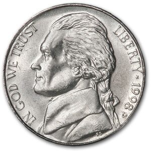 1998-D Jefferson Nickel BU