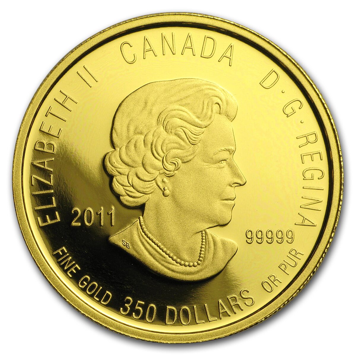 2011 Canada Gold $350 Mntn Avens .99999 Prf (Box & COA)