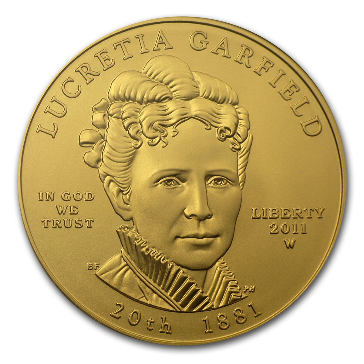 2011-W 1/2 oz Gold Lucretia Garfield MS-70 PCGS (FirstStrike®)