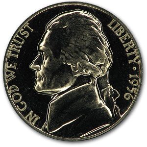 1956 Jefferson Nickel Gem Proof