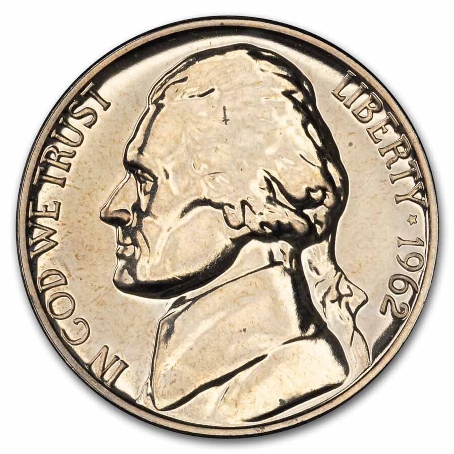 1962 Jefferson Nickel Gem Proof