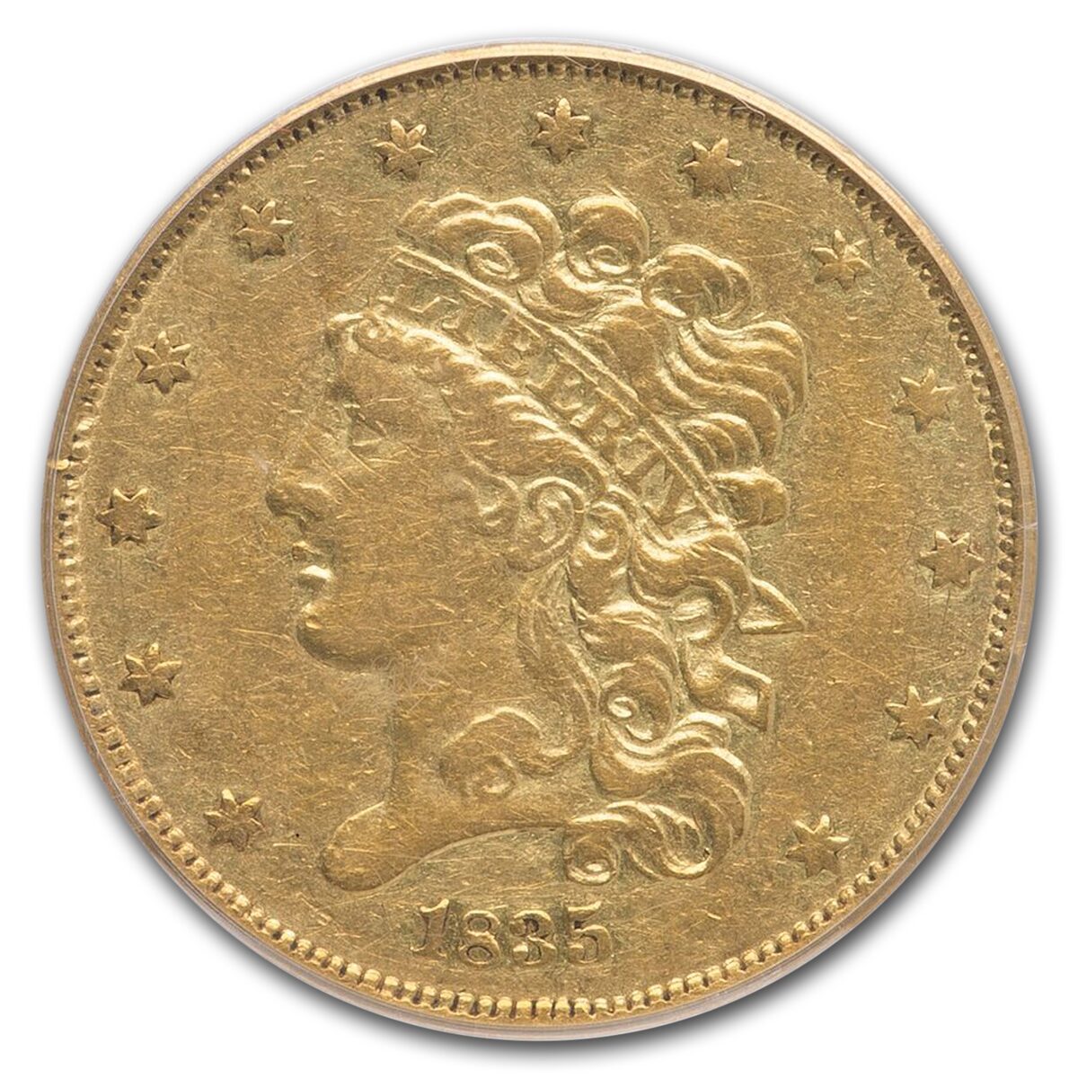 1835 $5 Gold Classic Head Half Eagle XF-40 PCGS