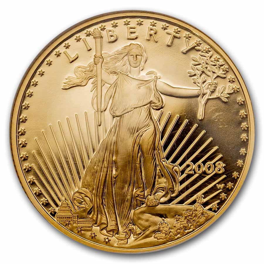 2008-W 1/2 oz Proof American Gold Eagle PF-70 NGC