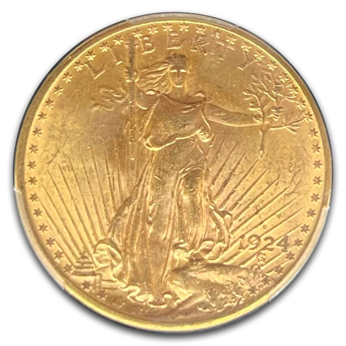 1924-D $20 St Gaudens Gold Double Eagle MS-63 PCGS