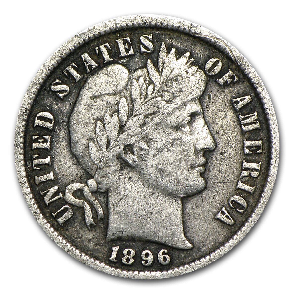 1896 Barber Dime VF