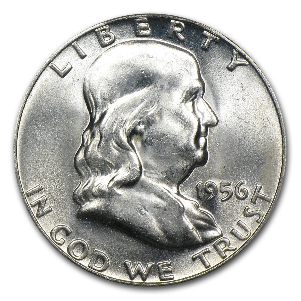 1956 Franklin Half Dollar MS-64 PCGS (FBL)
