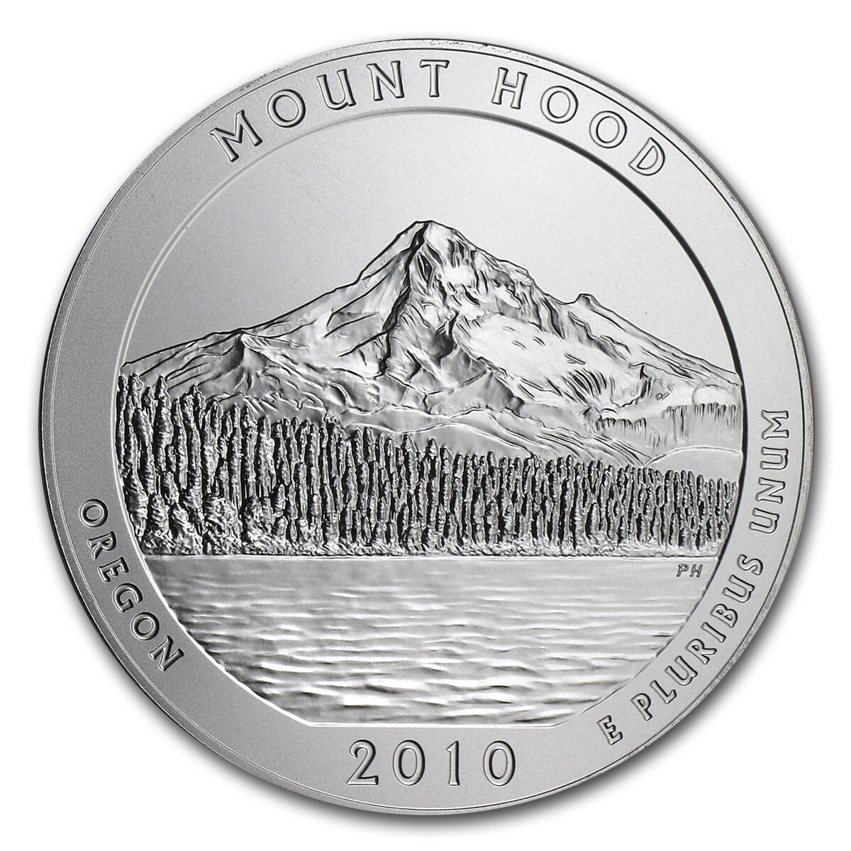 2010-P 5 oz Silver ATB Mount Hood (w/Box & COA)