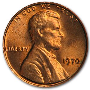 1970 Lincoln Cent BU (Red)