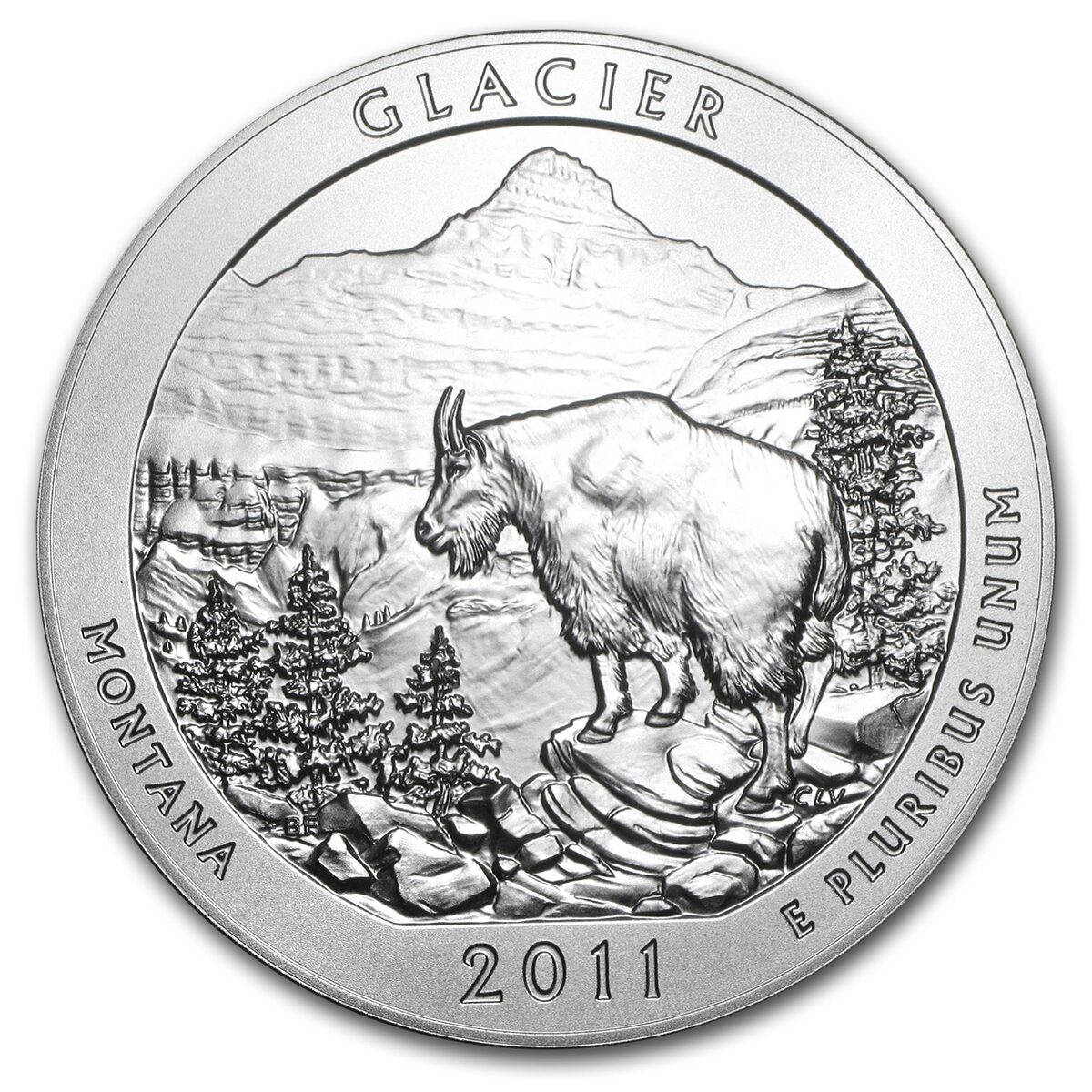 2011-P 5 oz Silver ATB Glacier (w/Box & COA)