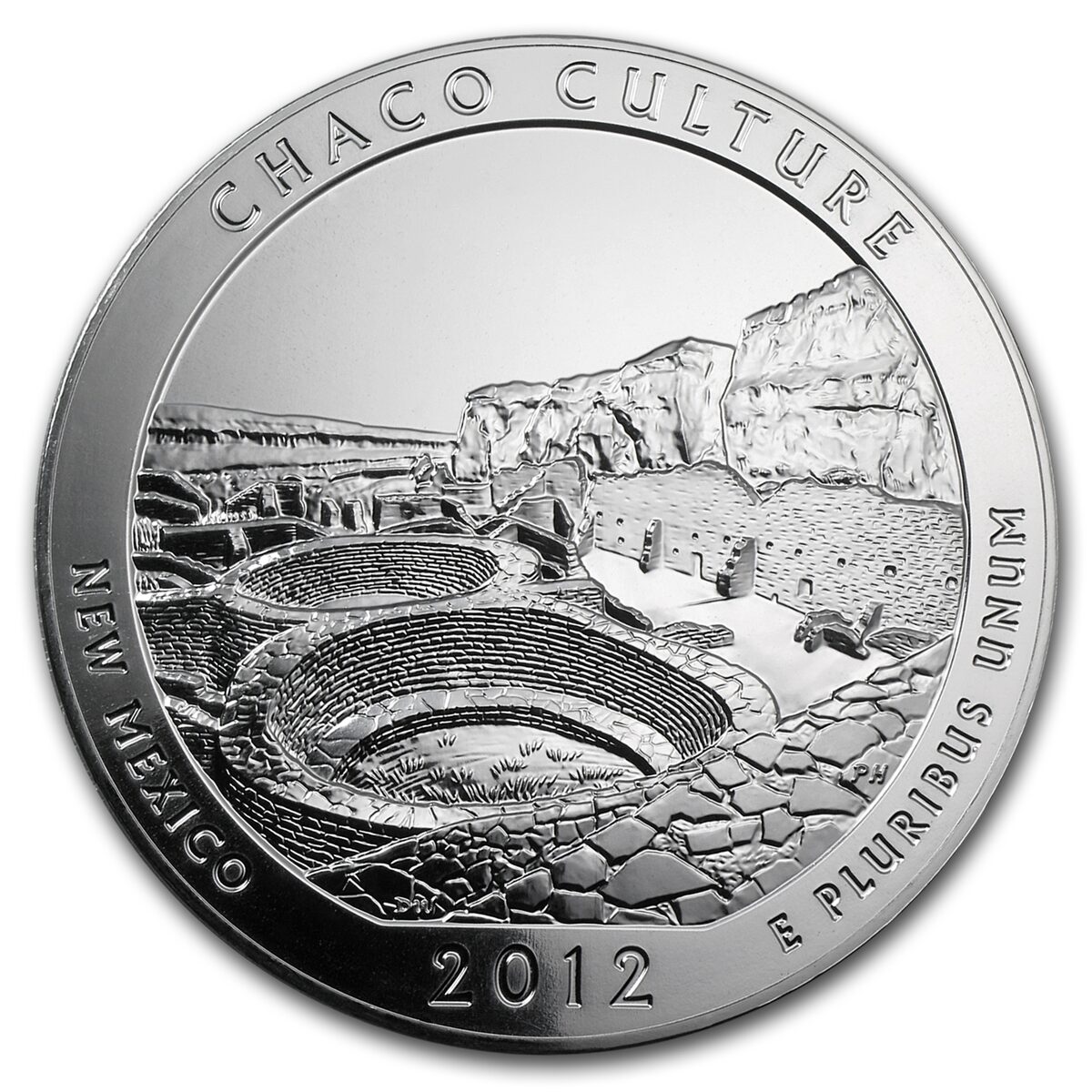2012 5 oz Silver ATB Chaco Culture National Park, NM