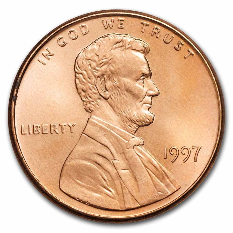 1997 Lincoln Cent BU (Red)