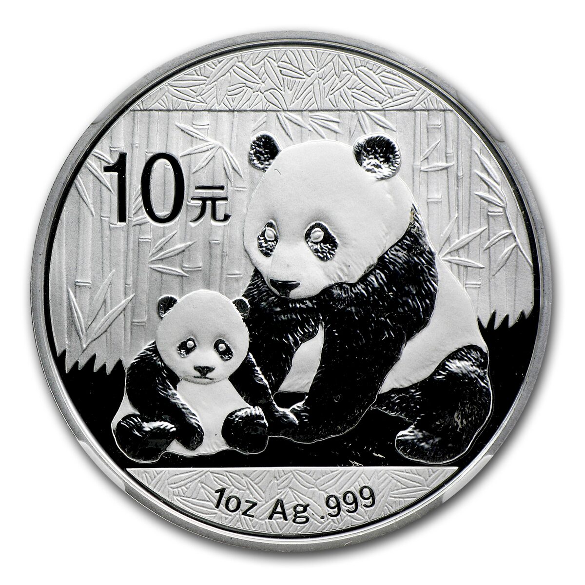 2012 China 1 oz Silver Panda MS-70 NGC (Early Releases)