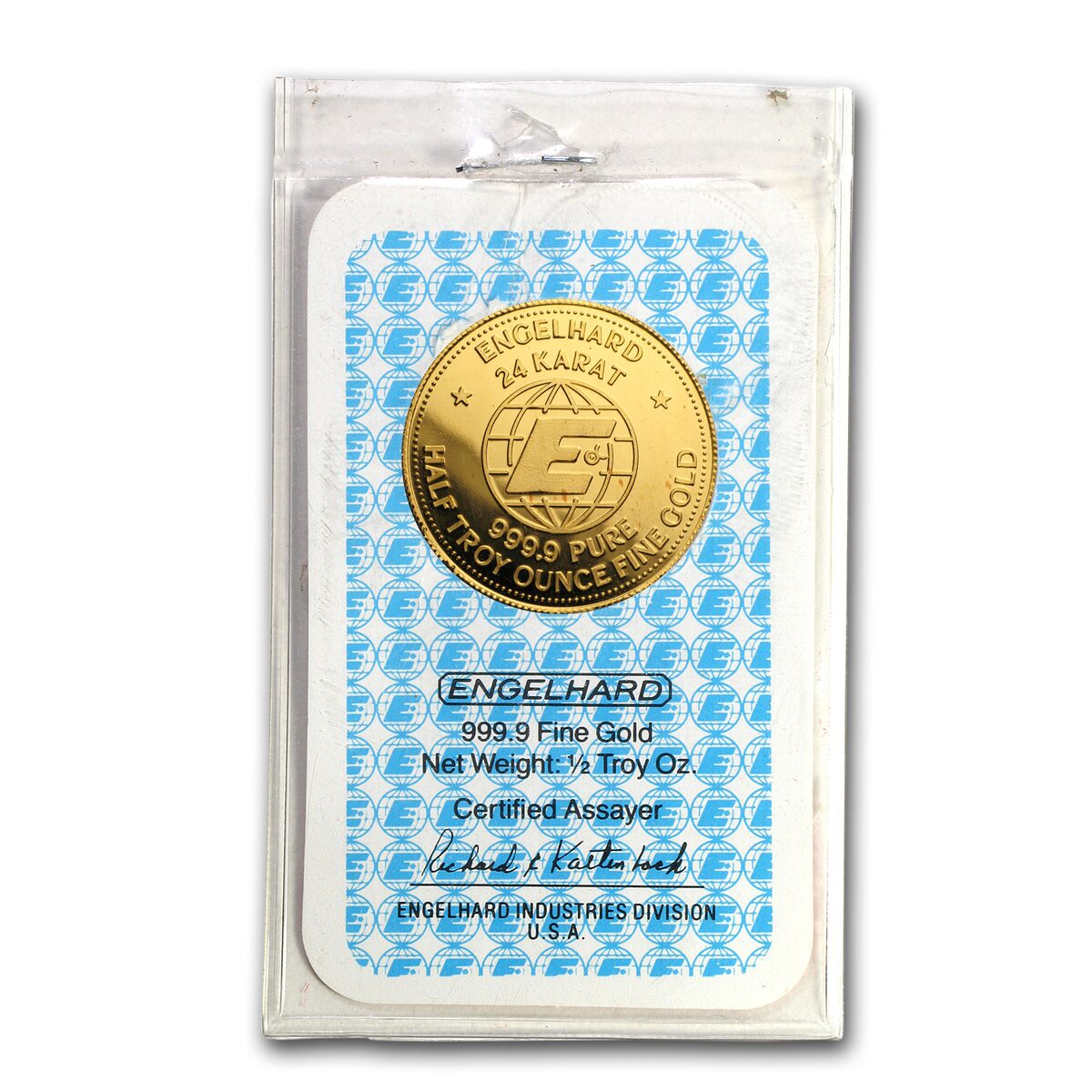 1/2 oz Gold Round - Engelhard (Prospector, In Assay)
