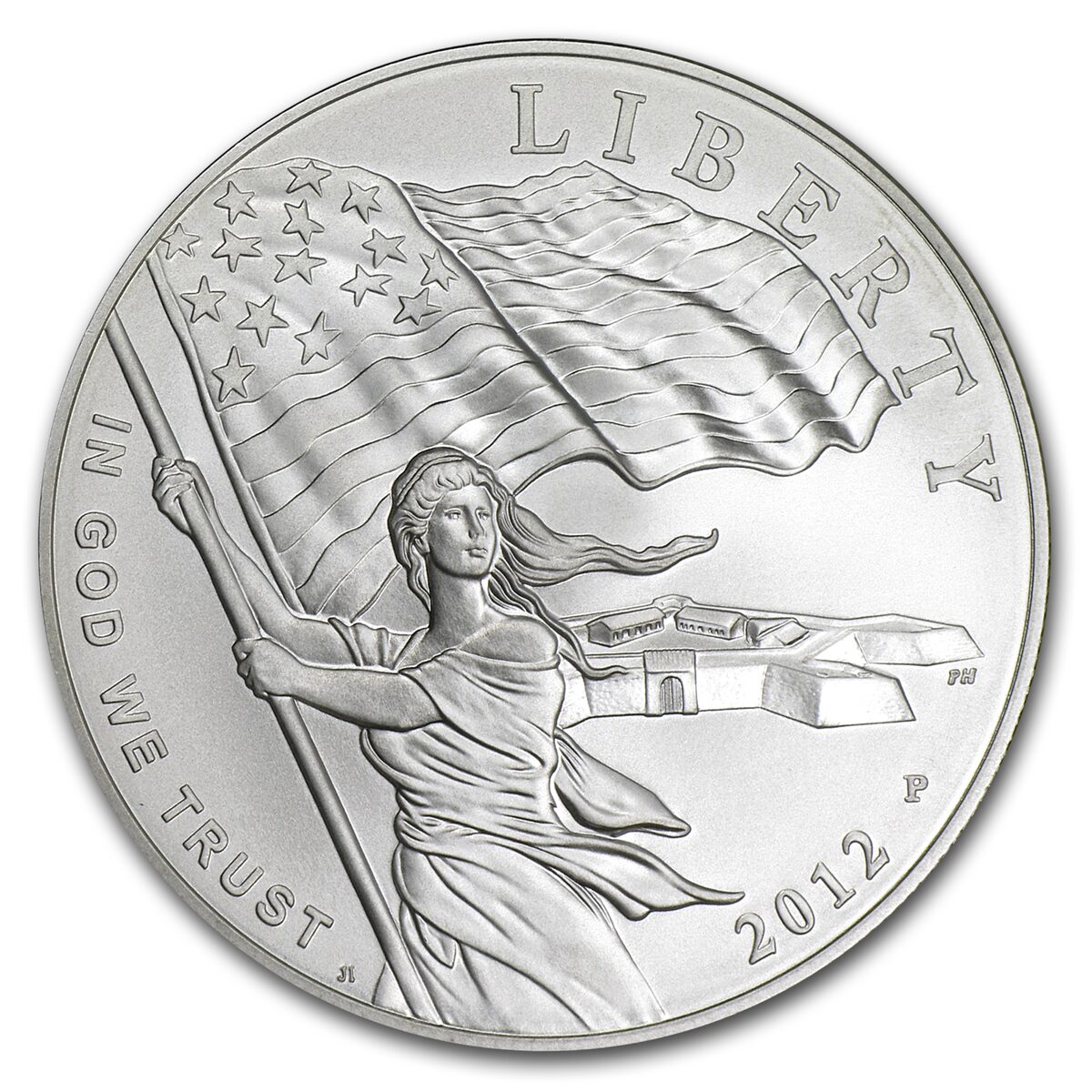 2012-P Star Spangled Banner $1 Silver Commem BU (w/Box & COA)