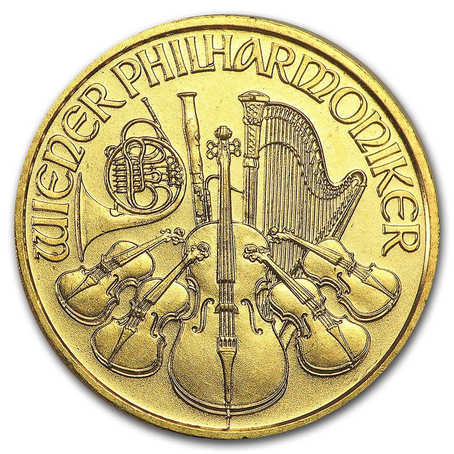 2000 Austria 1/4 oz Gold Philharmonic BU