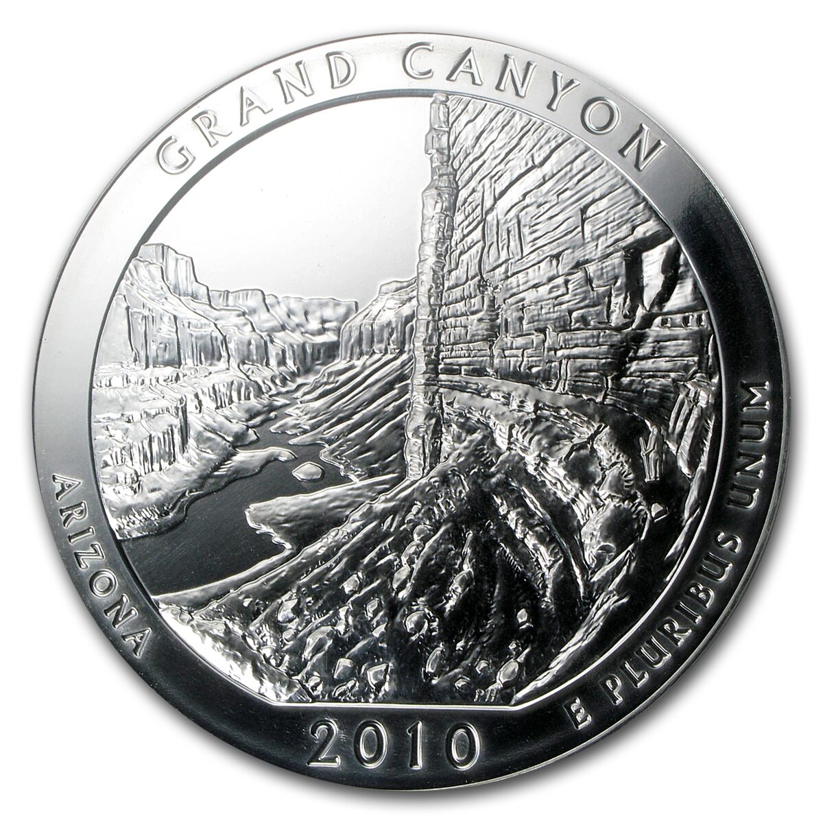 2010 5 oz Silver ATB Grand Canyon BU PCGS (FirstStrike®)