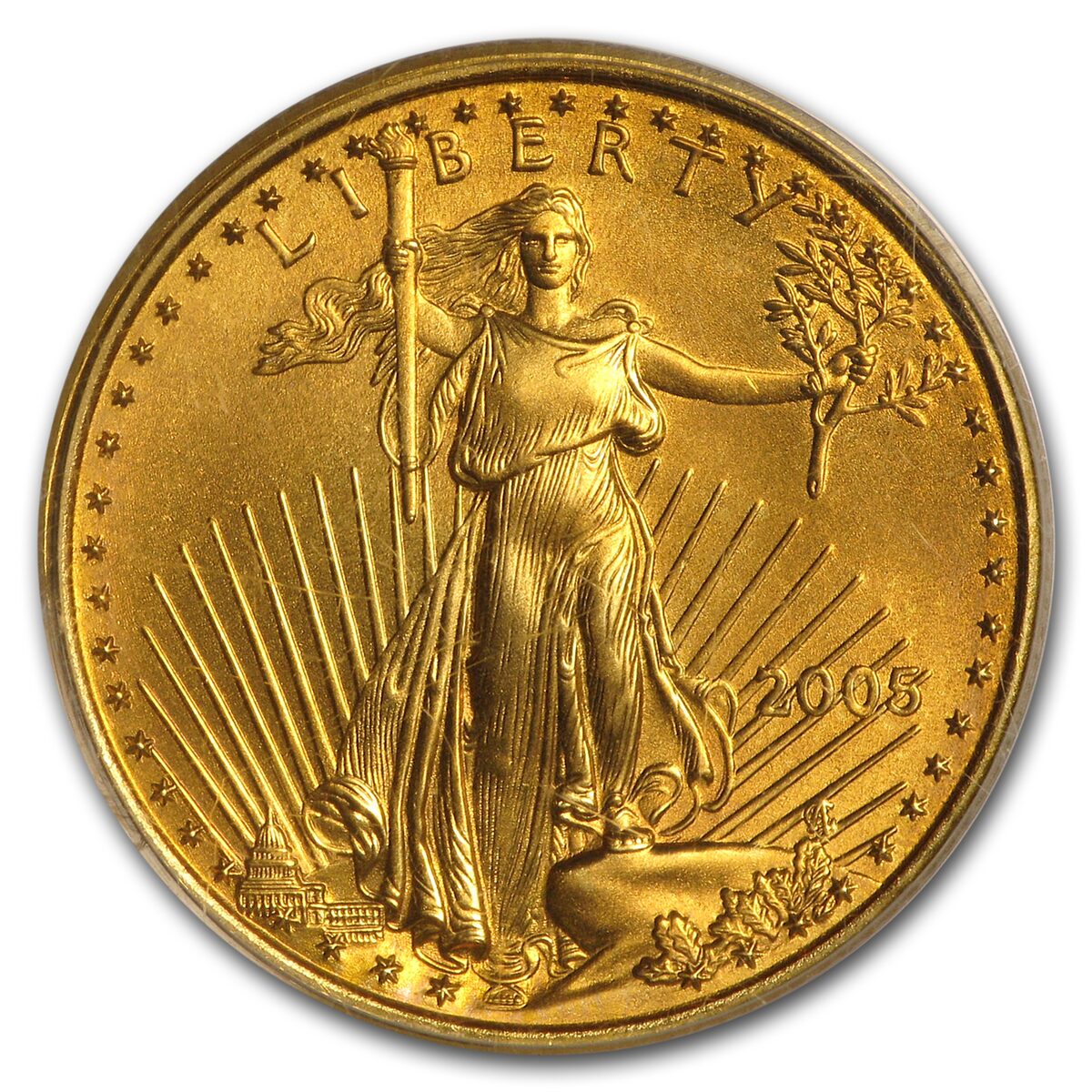 2005 1/4 oz Gold Eagle MS-69 PCGS (20th Anniversary)
