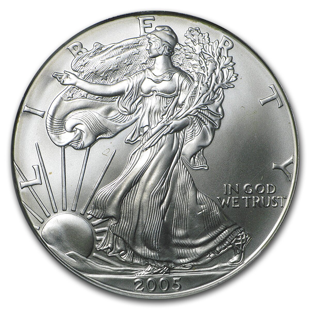 2005 American Silver Eagle MS-69 PCGS (20th Anniv)