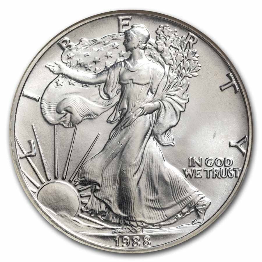 1988 American Silver Eagle MS-69 NGC