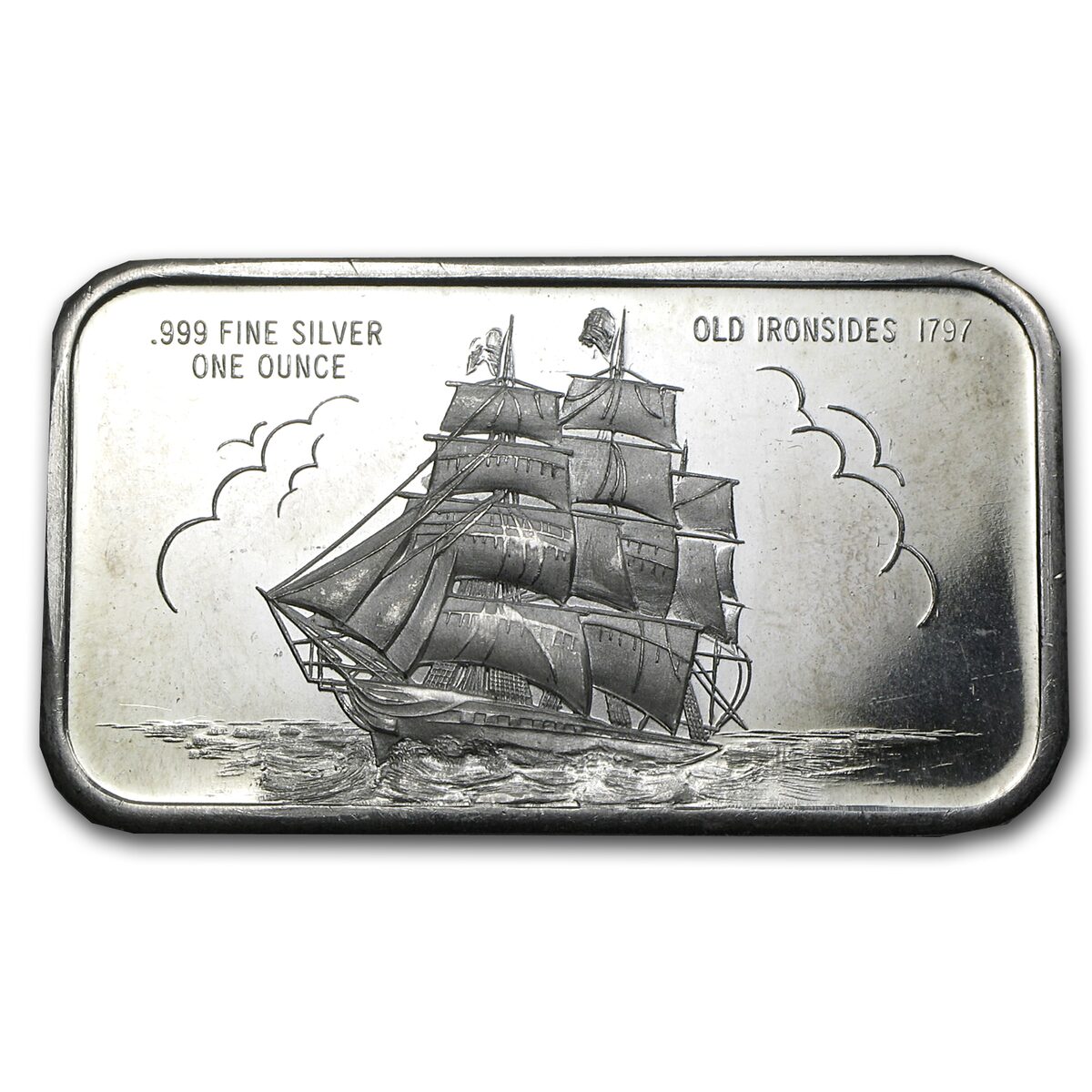 1 oz Silver Bar - Old Ironsides Ship