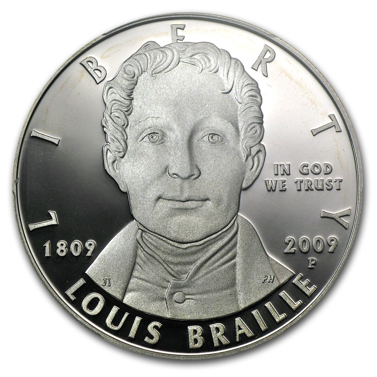 2009-P Louis Braille $1 Silver Commem PR-70 PCGS