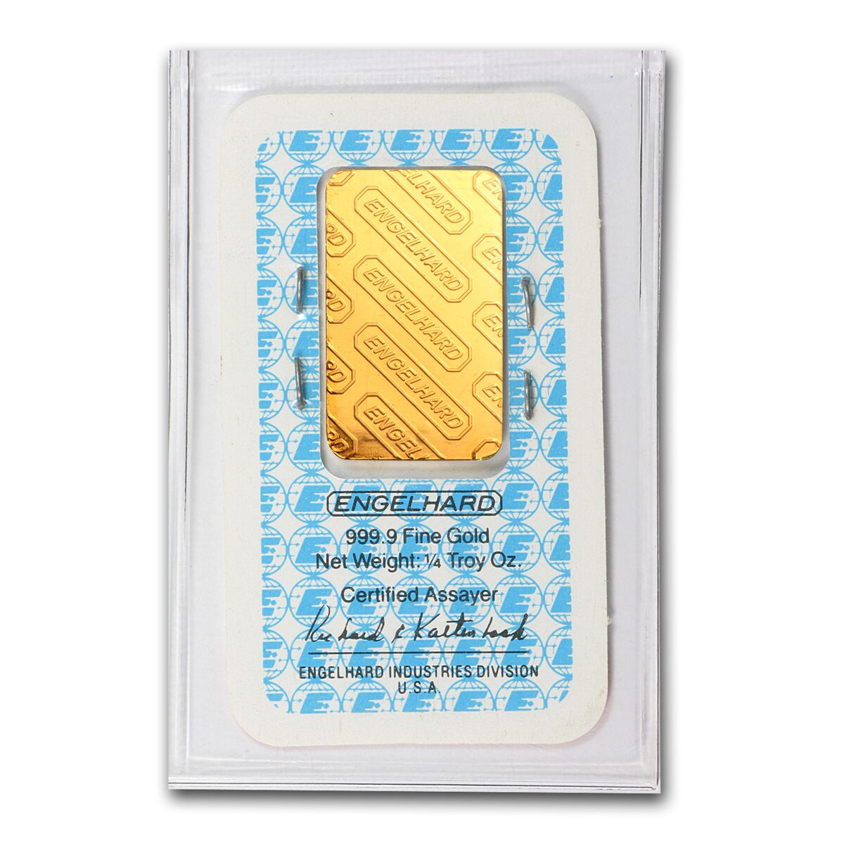 1/4 oz Gold Bar - Engelhard (In Assay)