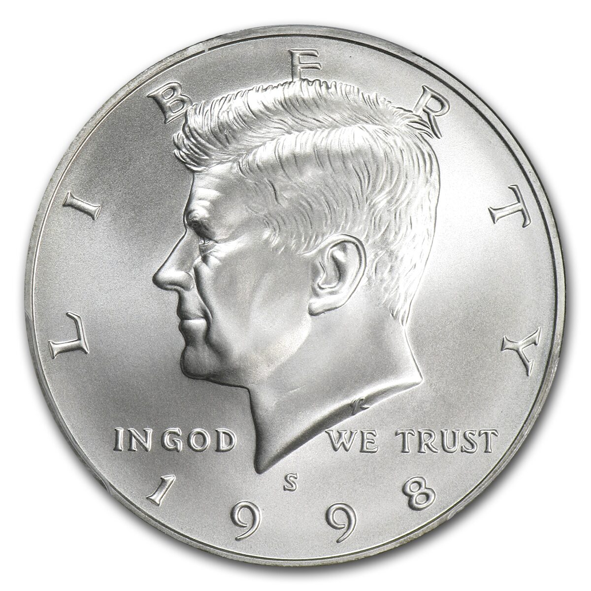 1998-S Silver John F. Kennedy 1/2 Dollar Matte SP-70 PCGS