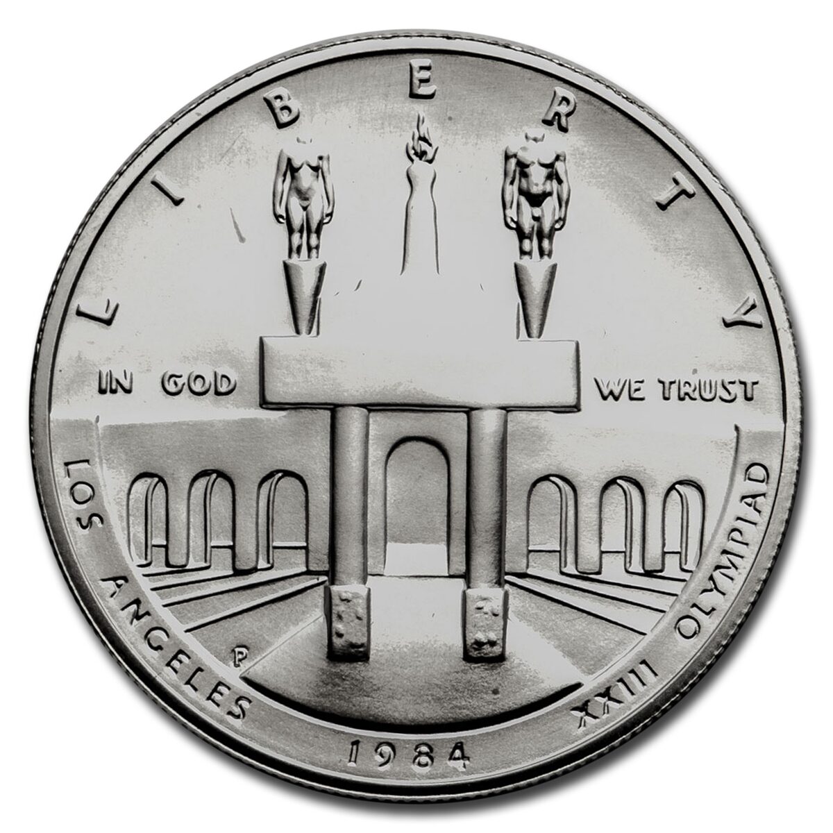 1984-P Olympic $1 Silver Commem BU (w/Box & COA)